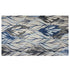 8'X11' Grey Navy Machine Woven Oversized Leaves Indoor Area Rug