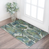 5' X 8' Teal Or Green Tropical Leaves Indoor Area Rug