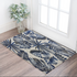 5'X8' Grey Blue Machine Woven Tropical Indoor Area Rug