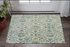 7' X 10'  Polypropylene Ivory Or Teal Area Rug