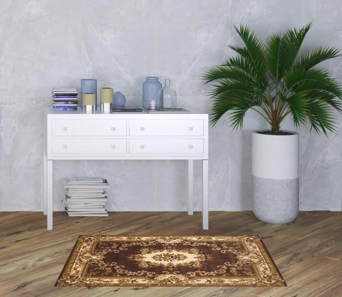 9' X 13'  Polypropylene Plumor Ivory Area Rug