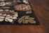 8' Black Floral Vines Area Rug