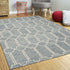 8'X10' Slate Blue Hand Tufted Geometric Indoor Area Rug