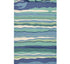 8'X10' Ocean Blue Hand Woven Uv Treated Ocean Waves Indoor Outdoor Area Rug