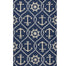 7' X 9'  Uv Treated Polypropylene Navy Area Rug