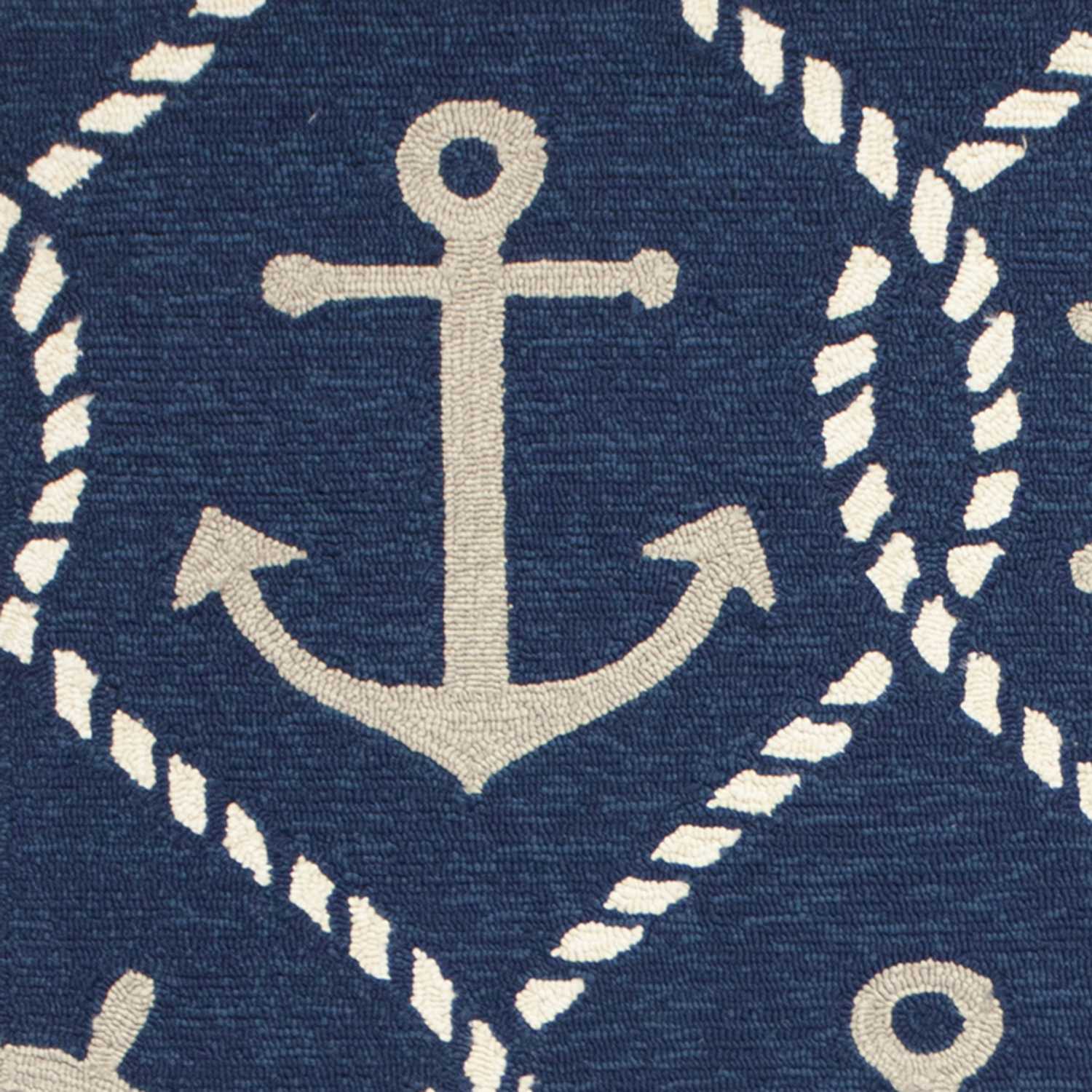 7' X 9'  Uv Treated Polypropylene Navy Area Rug