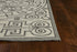 8' Ivory Grey Hand Woven Uv Treated Greek Key Medallion Round Indoor Outdoor Area Rug