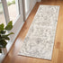 8'X10' Grey Machine Woven Distressed Floral Traditional Indoor Area Rug