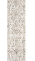 8'X10' Grey Machine Woven Distressed Floral Traditional Indoor Area Rug