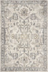 5'X8' Ivory Machine Woven Distressed Floral Traditional Indoor Runner Rug