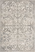 5'X8' Ivory Machine Woven Distressed Traditional Floral Vines Indoor Area Rugg