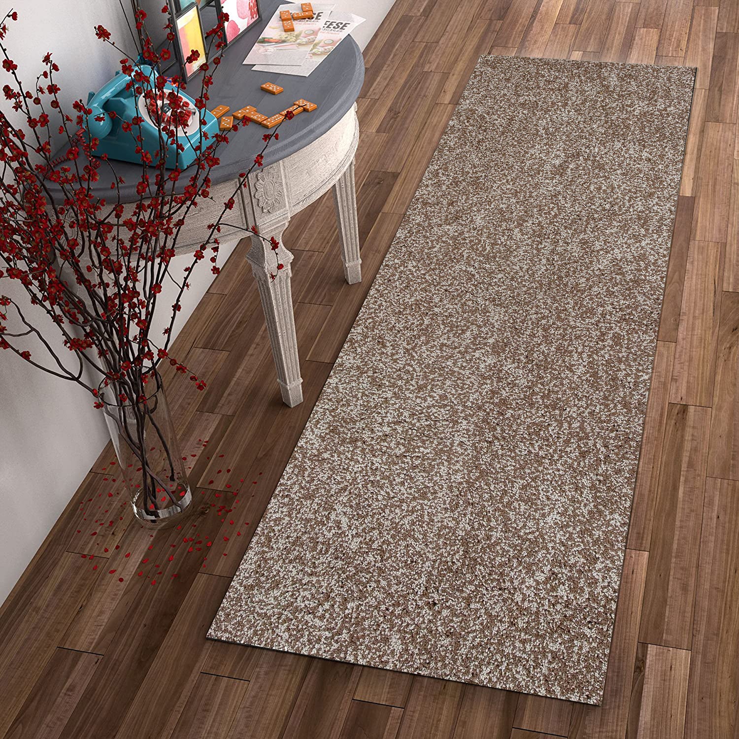 8' X 10' Polyester Beige Heather Area Rug