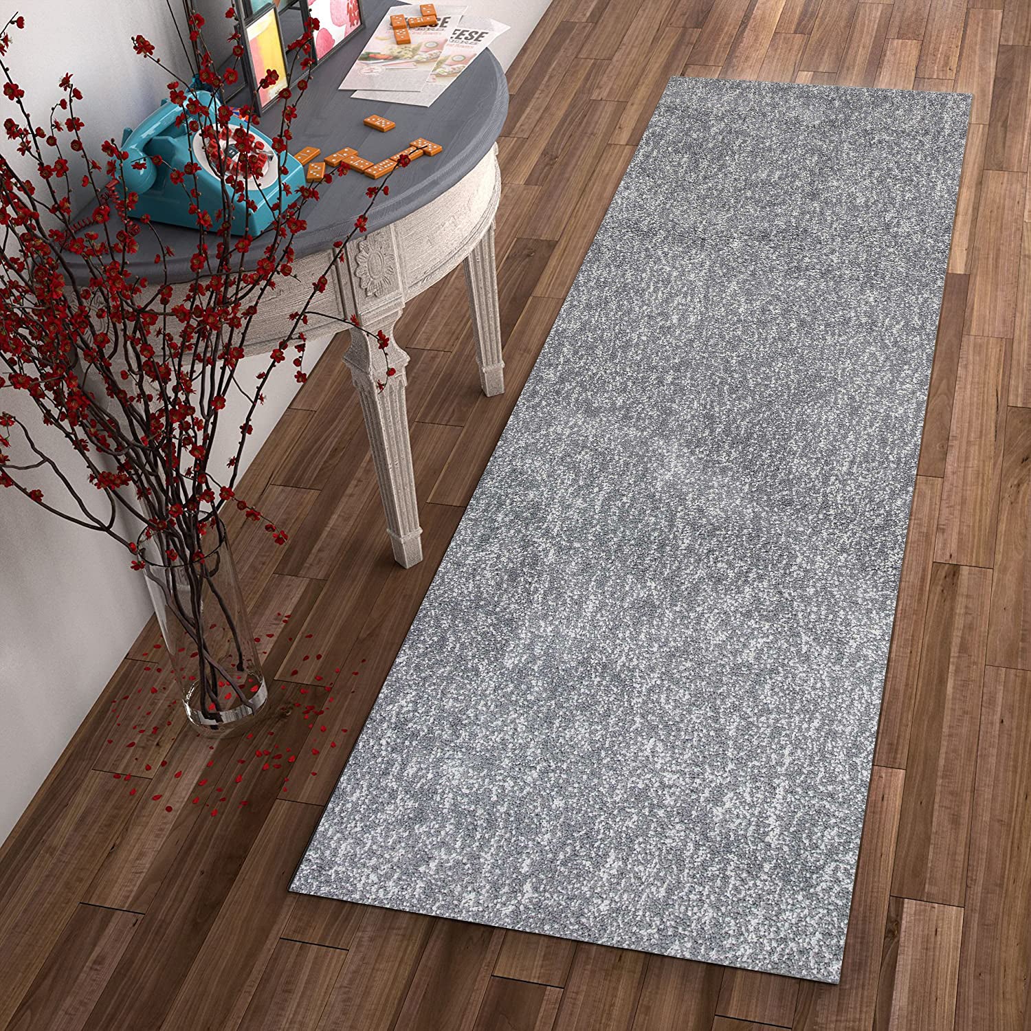 8' X 10' Polyester Grey Heather Area Rug