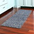 8' X 11'  'Indigo And Ivory Heather Shag Area Rug