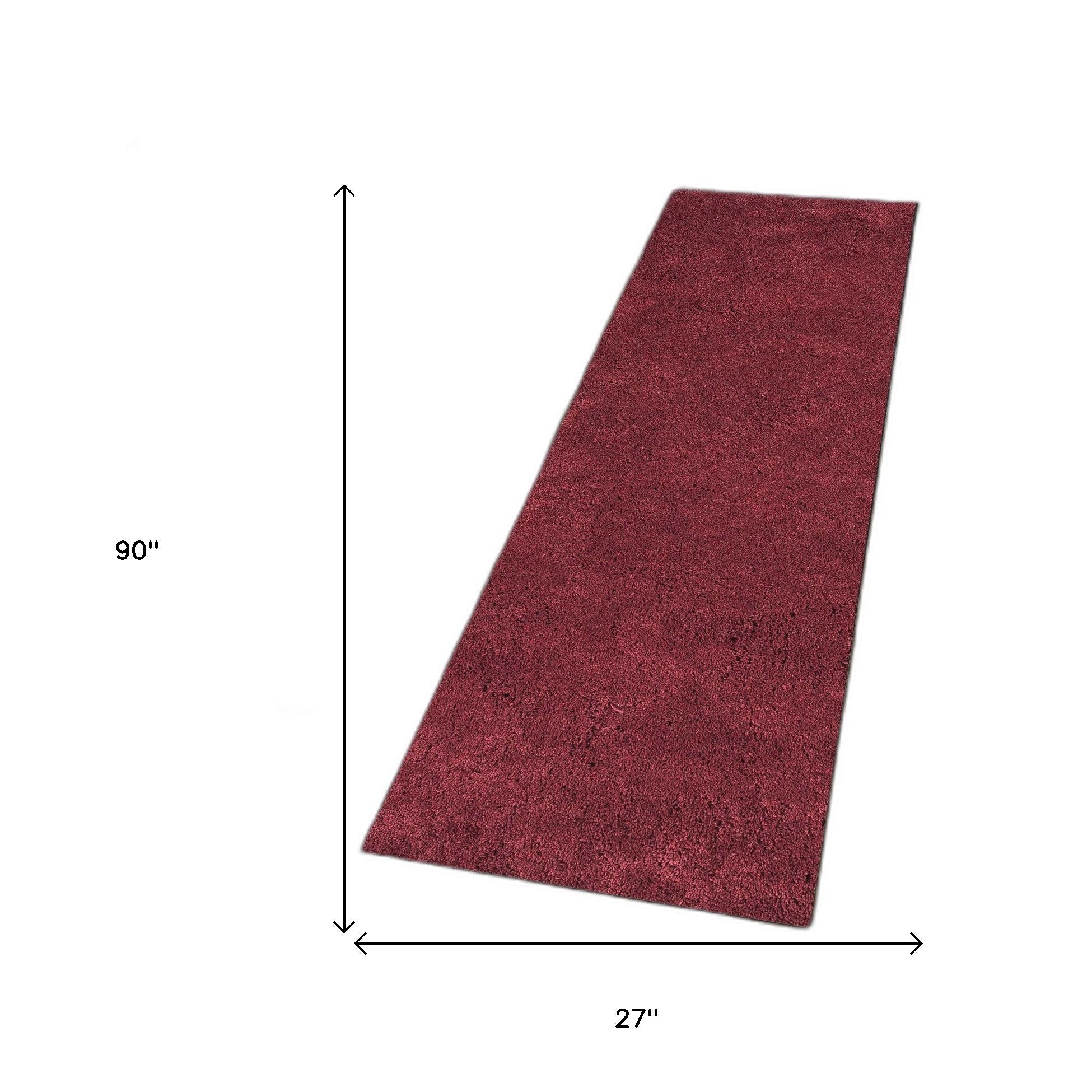 5'X7' Red Indoor Shag Rug