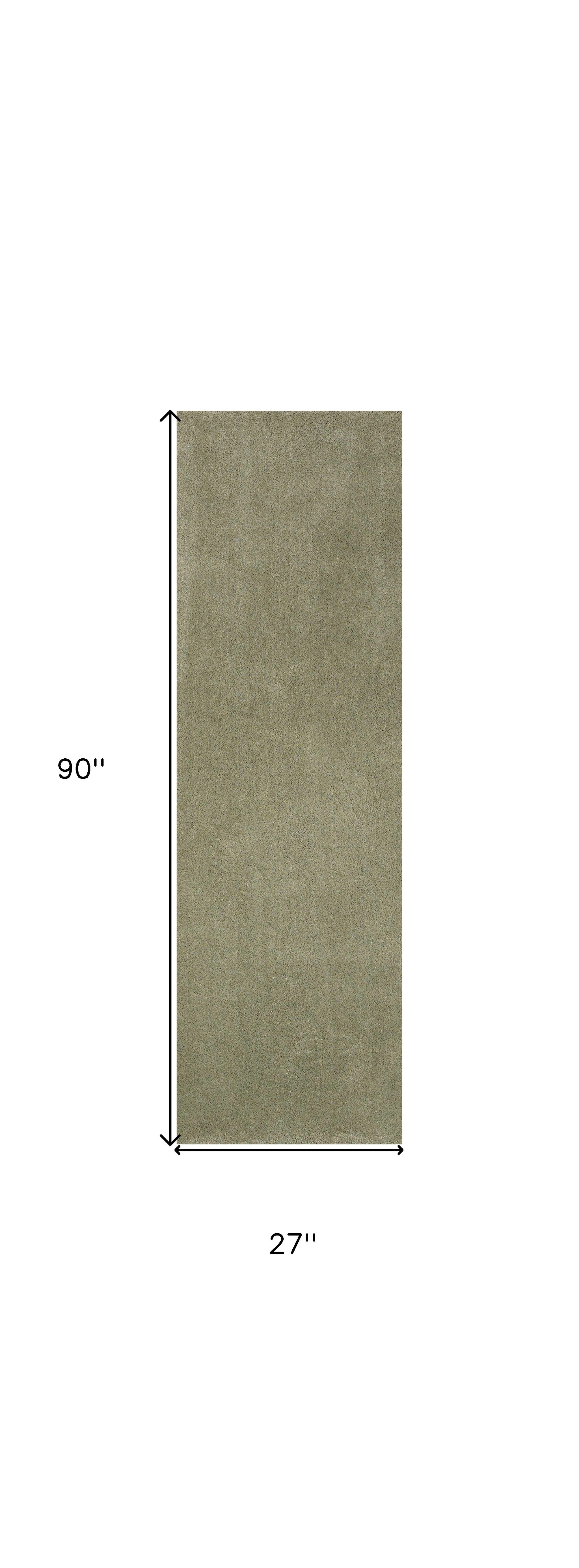 6' Round  Polyester Sage Area Rug