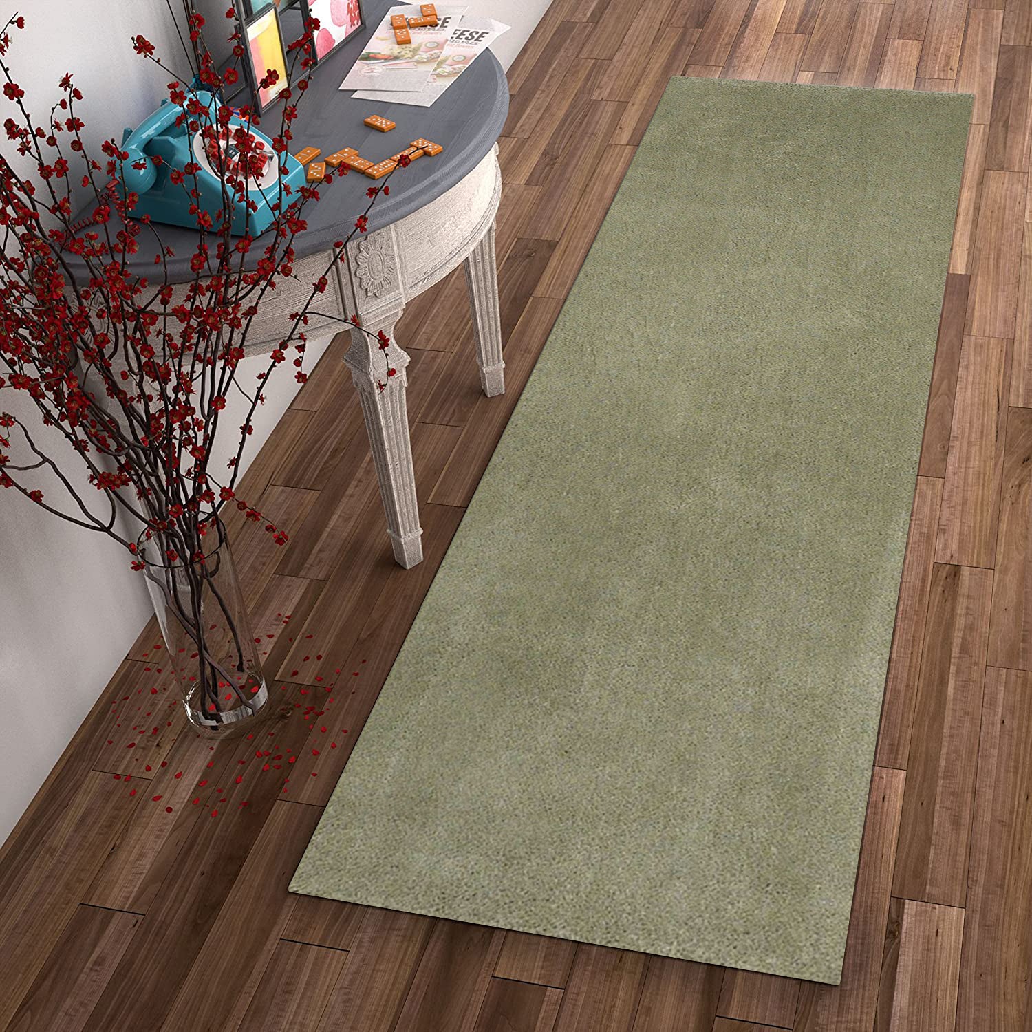 6' Round  Polyester Sage Area Rug