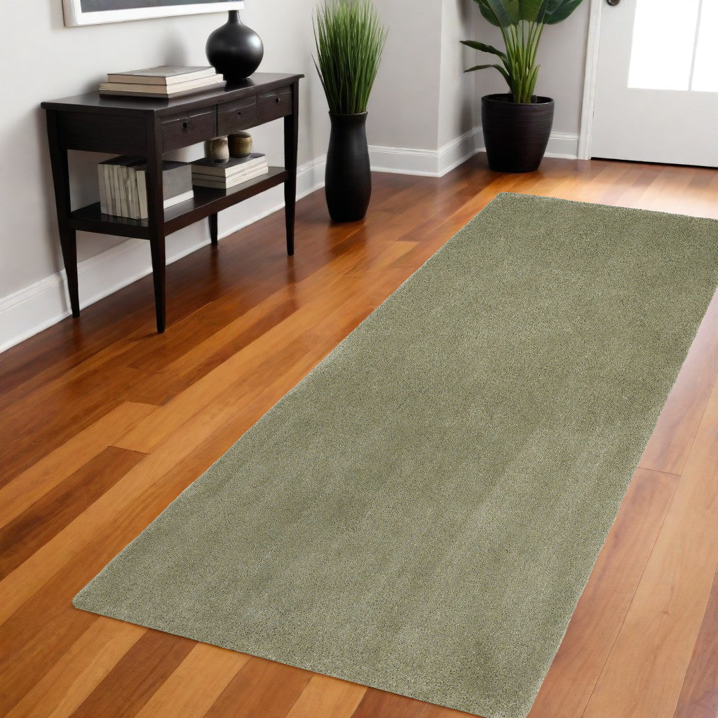 6' Round  Polyester Sage Area Rug