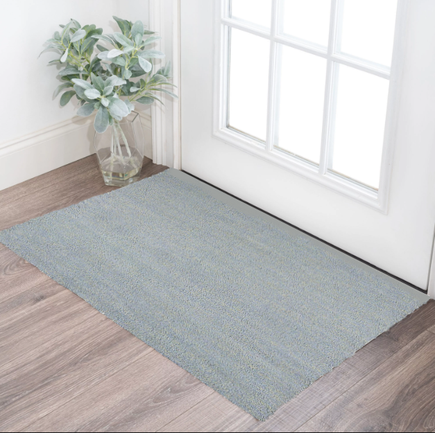 6' Blue Heather Round Indoor Shag Rug