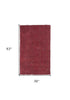 5' X 7' Red Heather Plain Indoor Area Rug