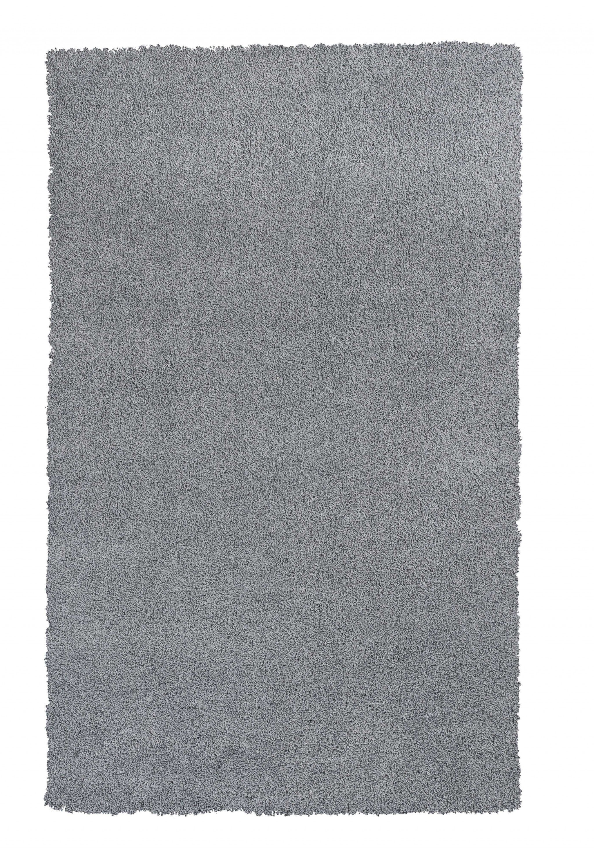 5' X 7' Grey Plain Indoor Area Rug