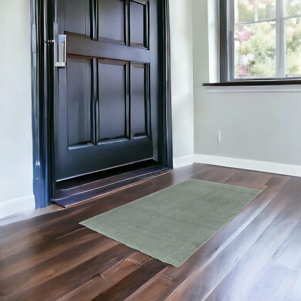 6' Slate Blue Round Indoor Shag Rug