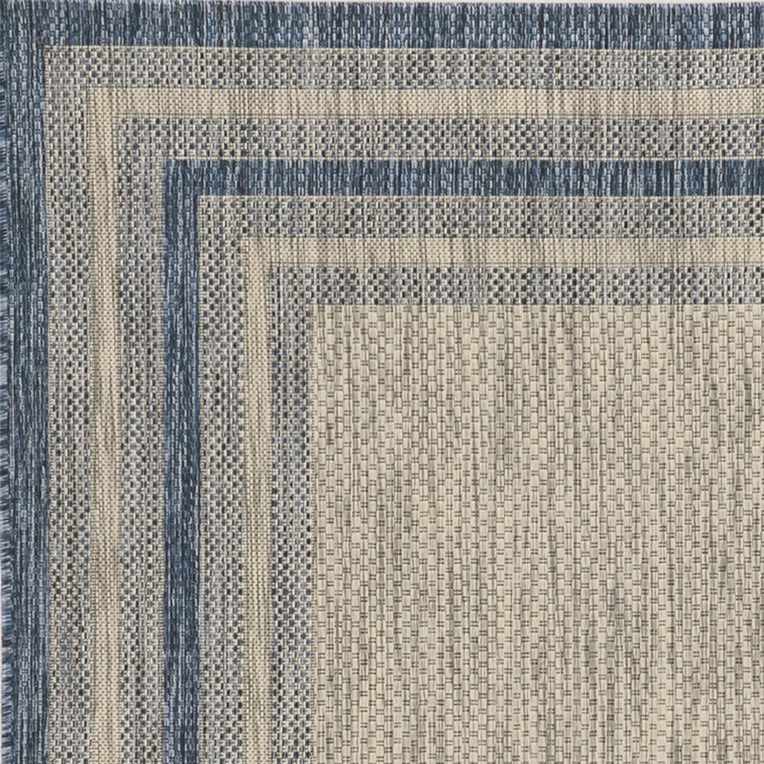 3' X 5' Uv Treated Polypropylene Grey Or Denim Area Rug