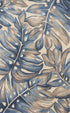 3' X 4' Beige and Blue Wool Tropical Botanical Hand Tufted Area Rug