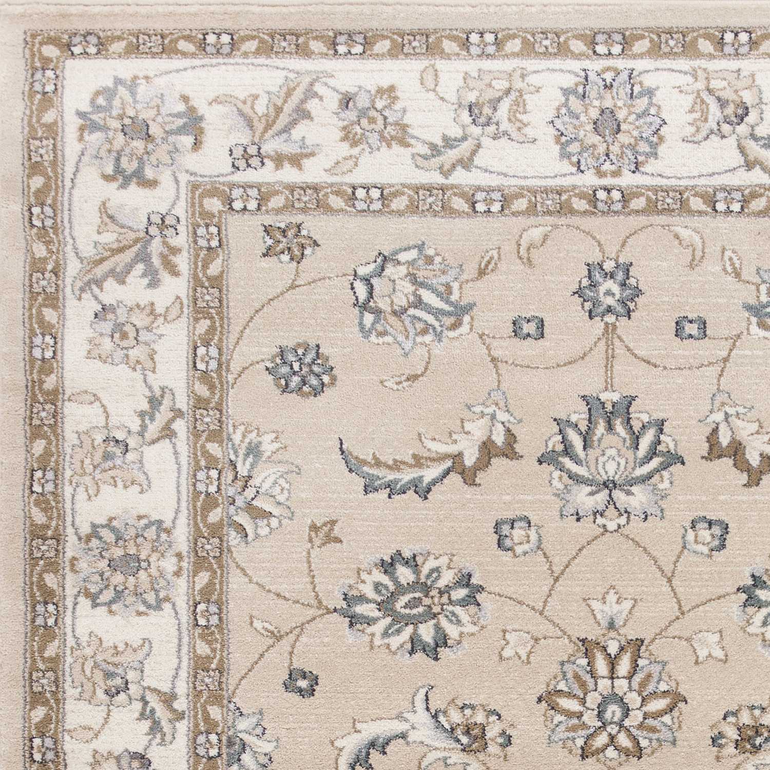 8' Round  Polypropylene Beige Or  Ivory  Area Rug