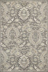 7' X 9' Grey Floral Vine Uv Treated Indoor Area Rug