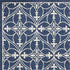 7' X 9' Denim Vintage Trellis Uv Treated Indoor Area Rug