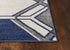 5' X 8' Ivory Or Denim Geometric Diamond Uv Treated Area Rug