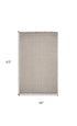 5'X8' Oatmeal Beige Hand Woven Houndstooth Indoor Area Rug