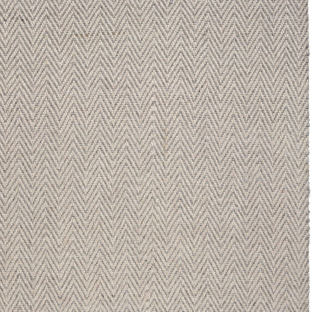 5'X8' Oatmeal Beige Hand Woven Houndstooth Indoor Area Rug