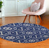 7' X 9'  Uv Treated Polypropylene Navy Area Rug