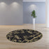 8' X 11'  Wool Black And Bamboo Area Rug