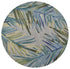 5'X8' Grey Blue Hand Tufted Tropical Palms Indoor Area Rug