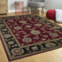 5'X8' Red Black Machine Woven Floral Traditional Indoor Area Rug