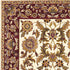 5'X8' Ivory Red Machine Woven Floral Traditional Indoor Area Rug