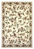 8'X11' Ivory Machine Woven Floral Vines Indoor Area Rug