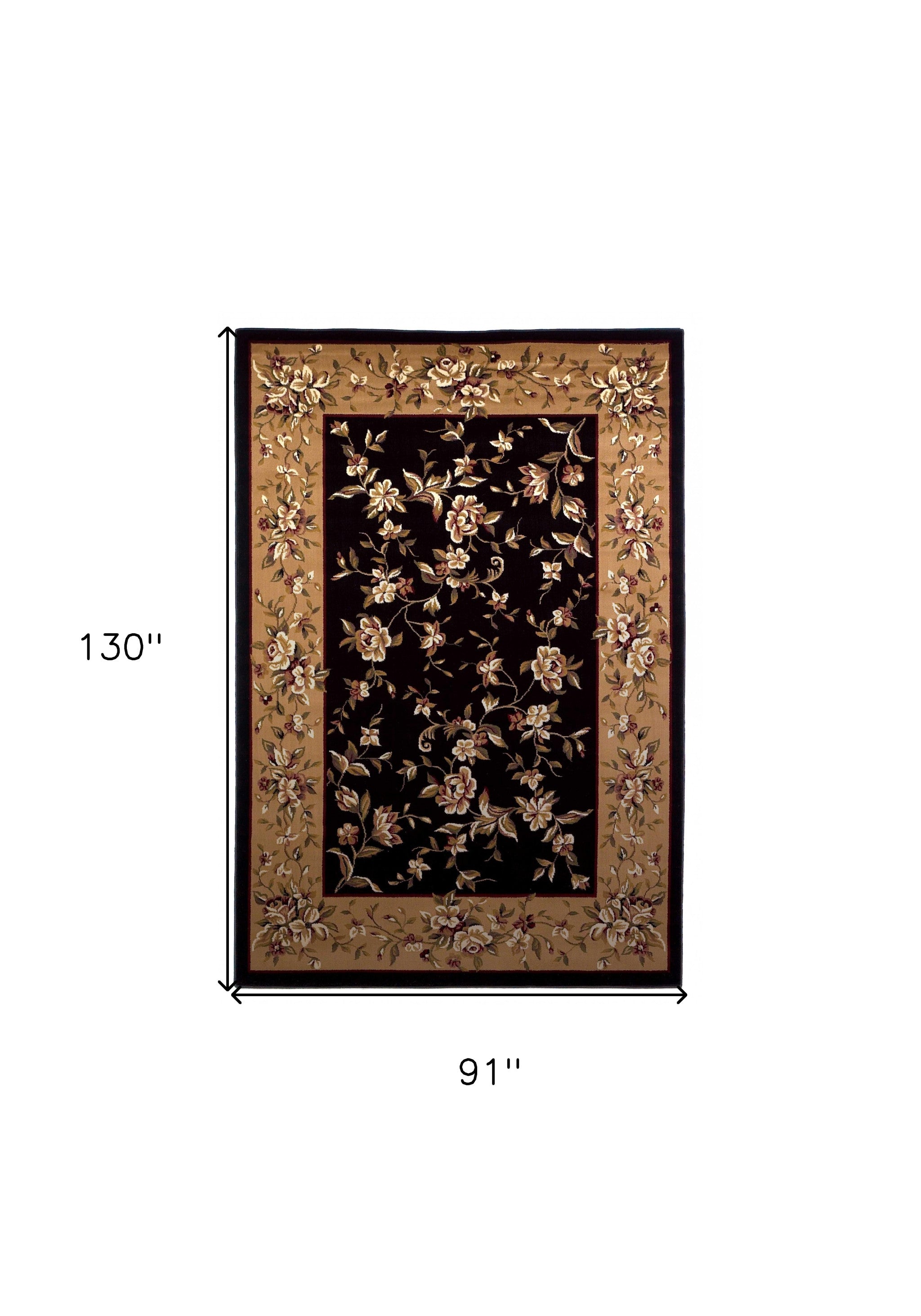 9' X 13'  Polypropylene Black Or  Beige Area Rug