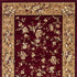 5' X 8' Red Or Beige Floral Bordered Area Rug