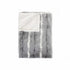 50" X 70" Gray and White Faux Fur Striped Plush Throw Blanket