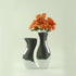 Set of Two Aluminum Silver Novelty Table Vases