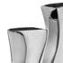 Set of Two Aluminum Silver Novelty Table Vases