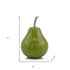 11" Green Buffed Aluminum Pear Sculpture