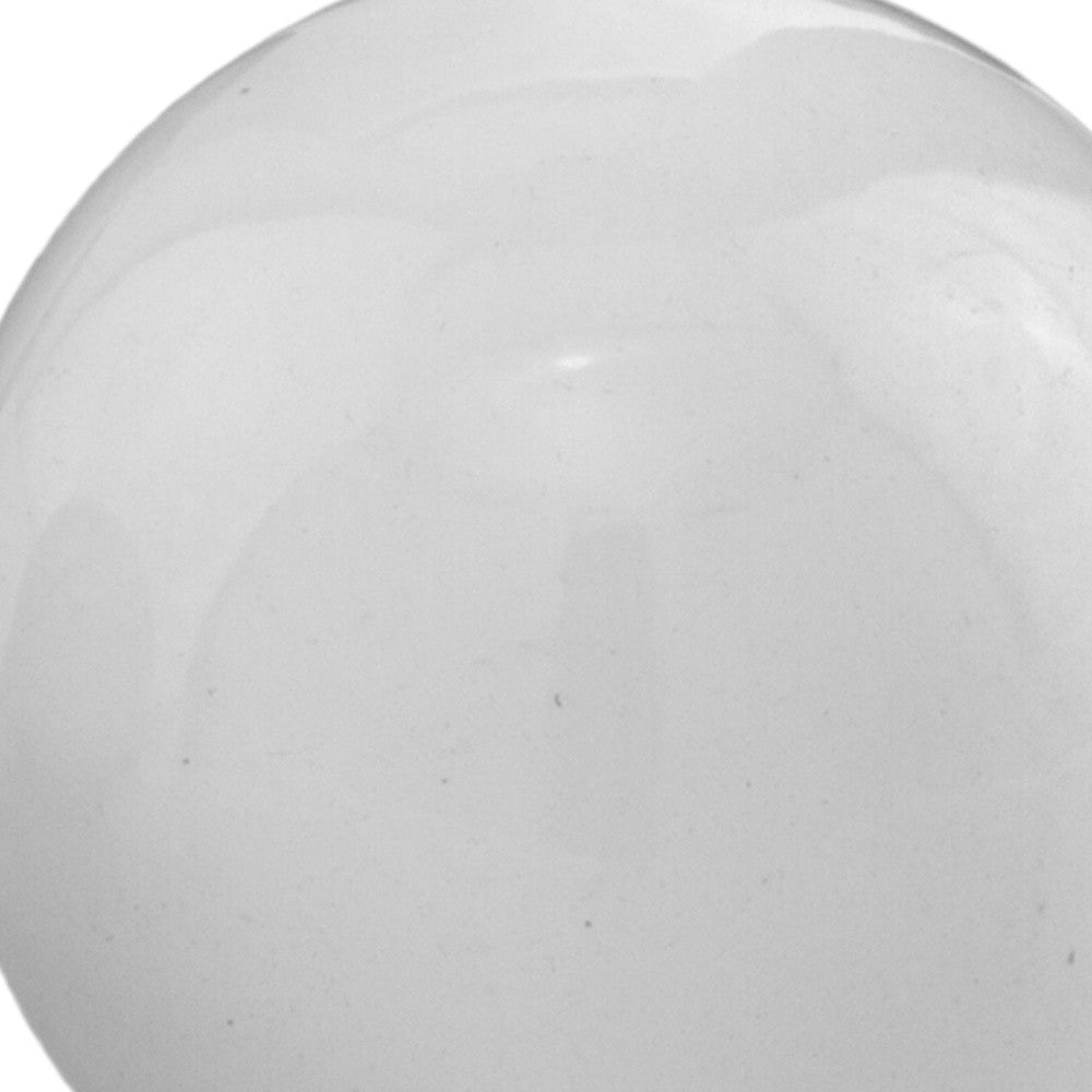 3" White Enameled Aluminum Decorative Sphere