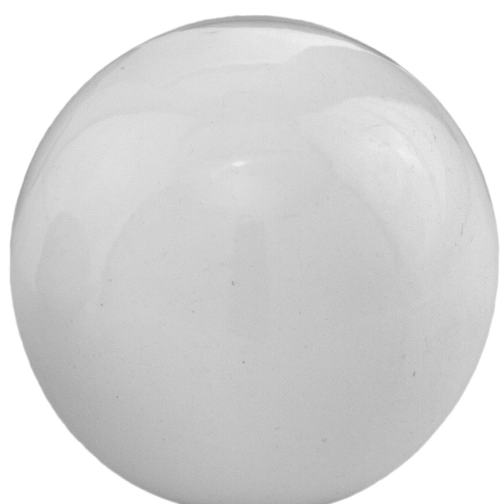 3" White Enameled Aluminum Decorative Sphere