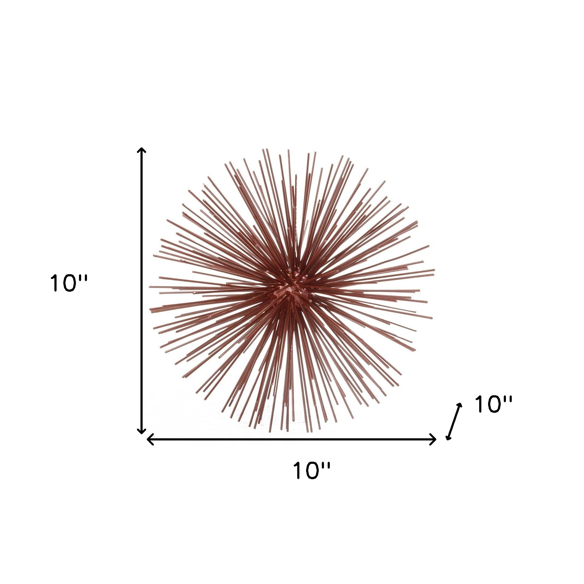 10" X 10" X 10" Red Large Spiked Sphere