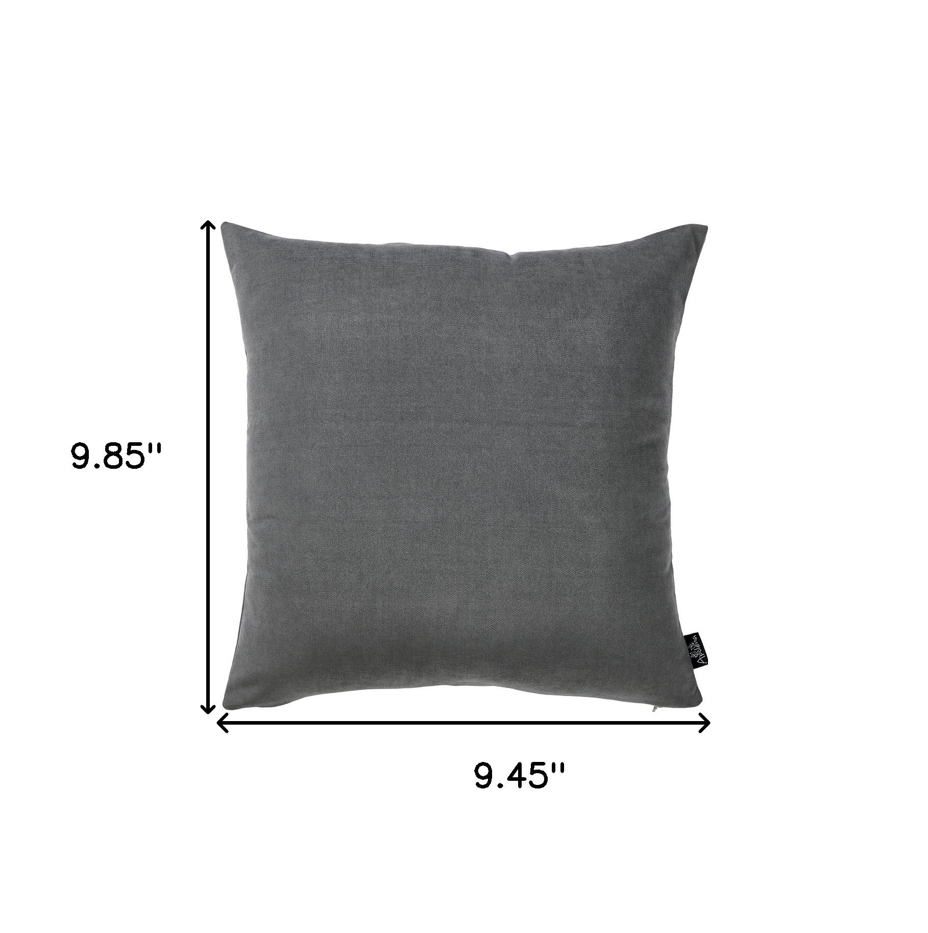 Set Of 2 Grey Brushed Twill Decorative Throw Pillow Covers